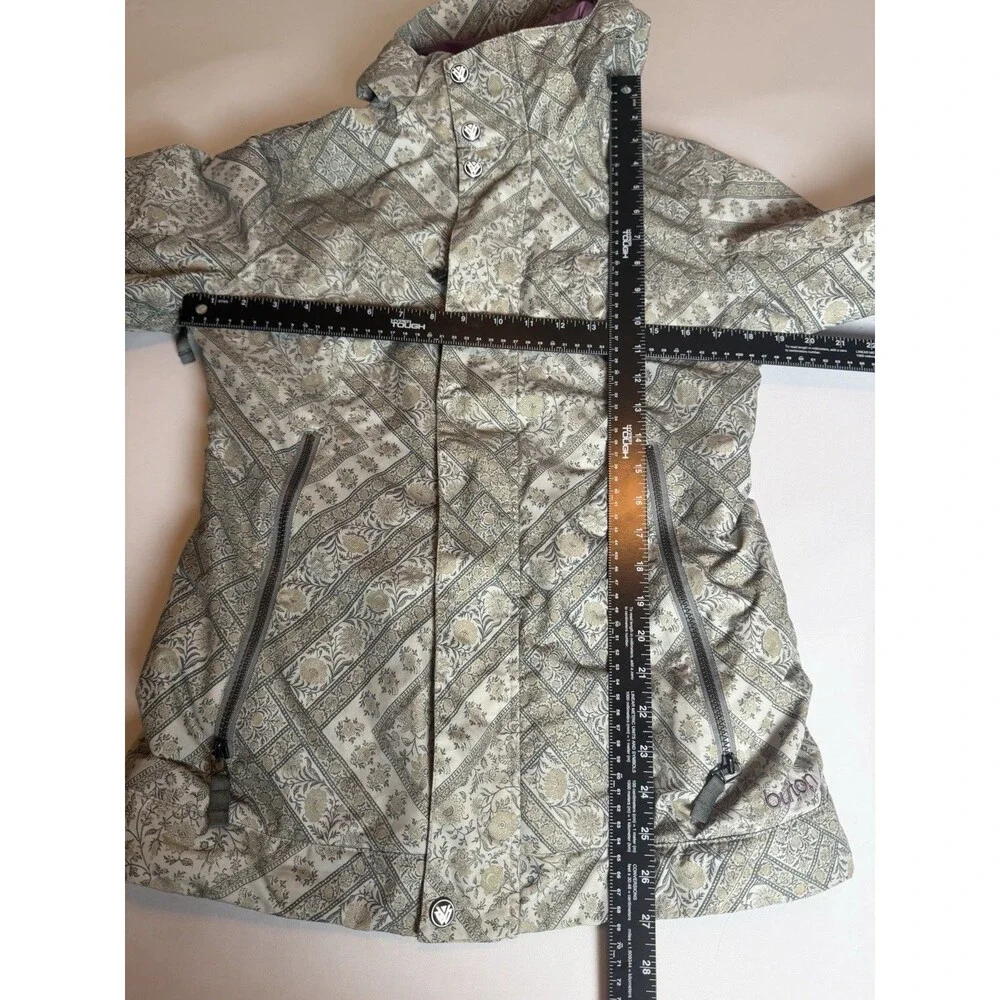 Burton White Collection DryRide Snowboard Ski Jacket XS Floral Hooded